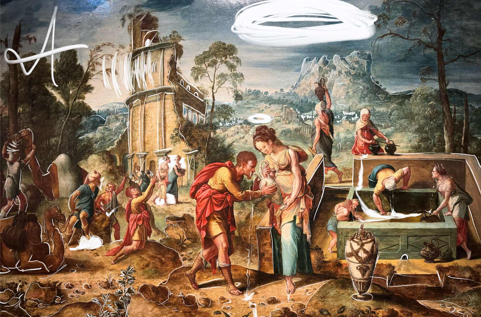 : a sign of hope : a photo taken in a museum in Luxembourg and a drawing on procreate