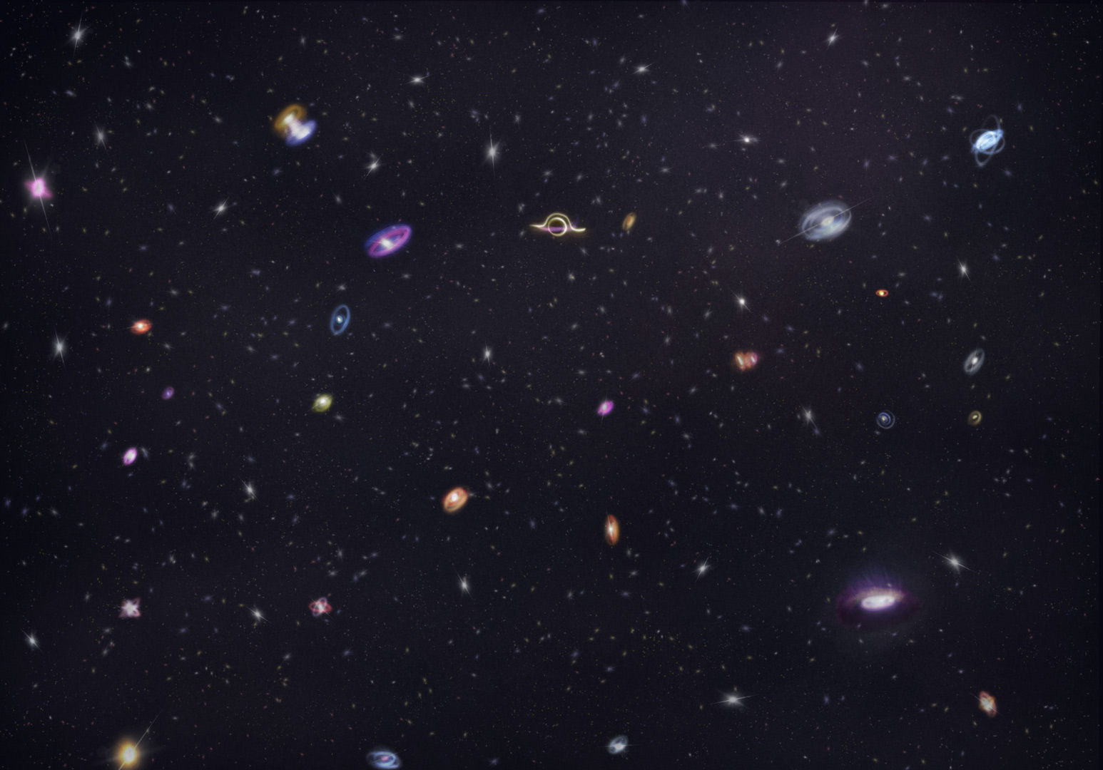 a procreate drawing of the universe